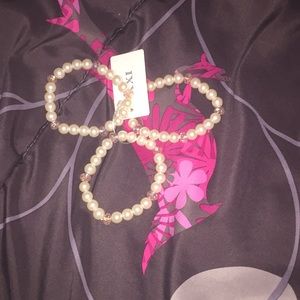 Pearl and Peach diamond bracelet